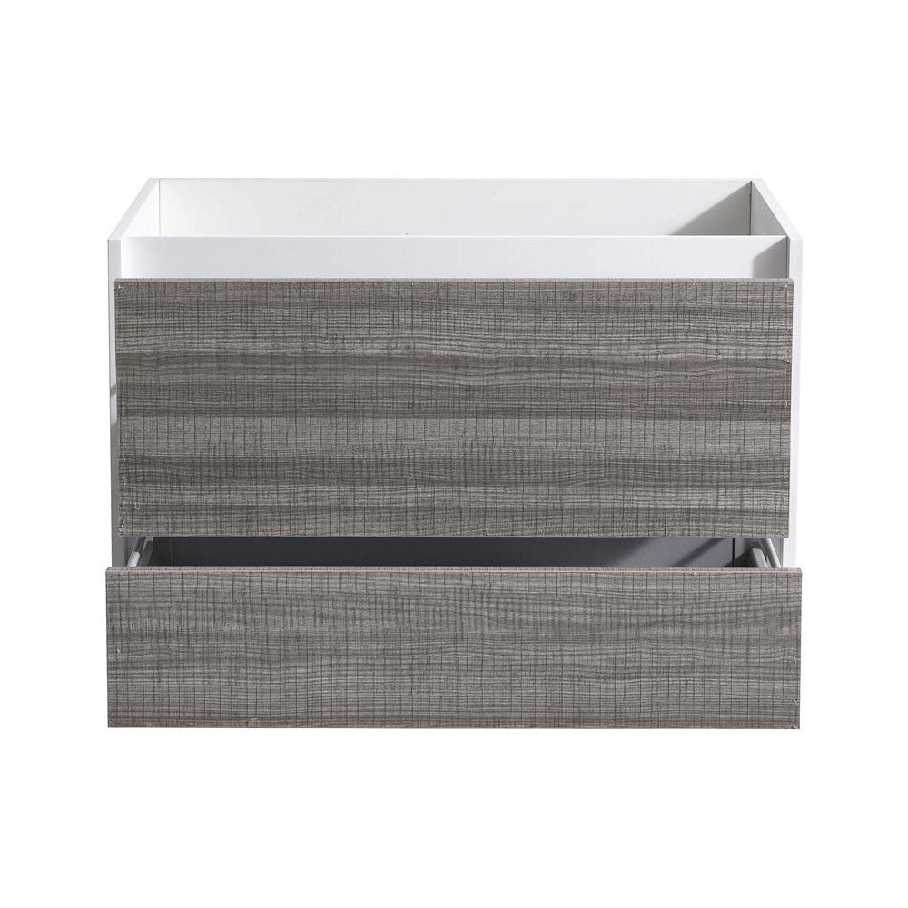 Fresca Catania 36" Glossy Ash Gray Wall Hung Modern Bathroom Cabinet