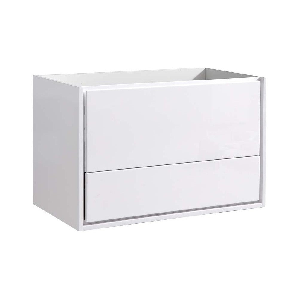 Fresca Catania 36" Glossy White Wall Hung Modern Bathroom Cabinet
