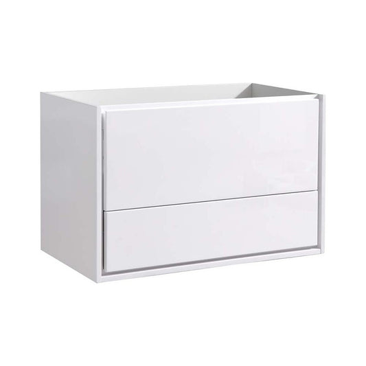 Fresca Catania 36" Glossy White Wall Hung Modern Bathroom Cabinet