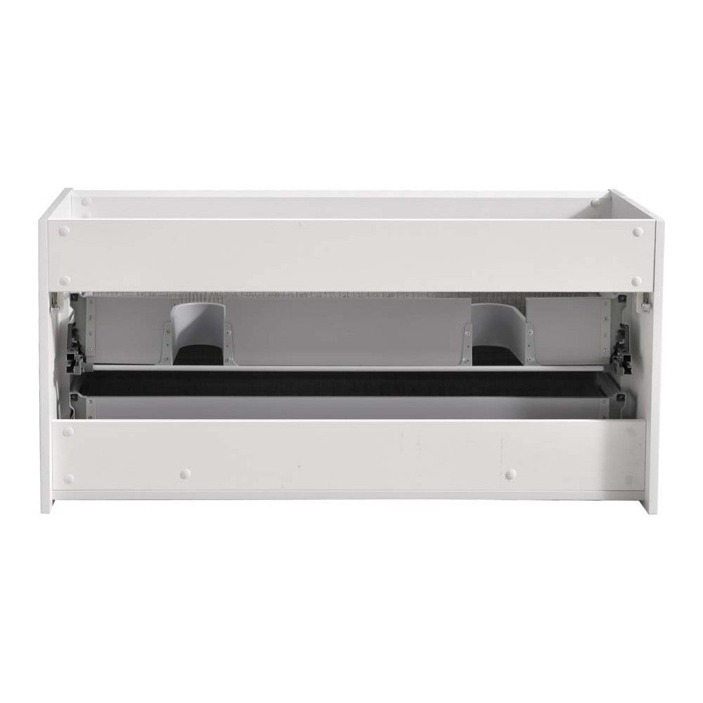 Fresca Catania 48" Glossy Ash Gray Wall Hung Double Sink Modern Bathroom Cabinet