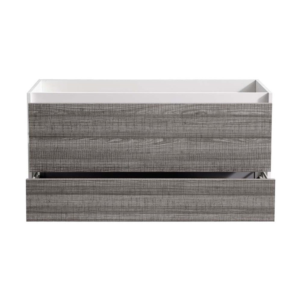 Fresca Catania 48" Glossy Ash Gray Wall Hung Double Sink Modern Bathroom Cabinet