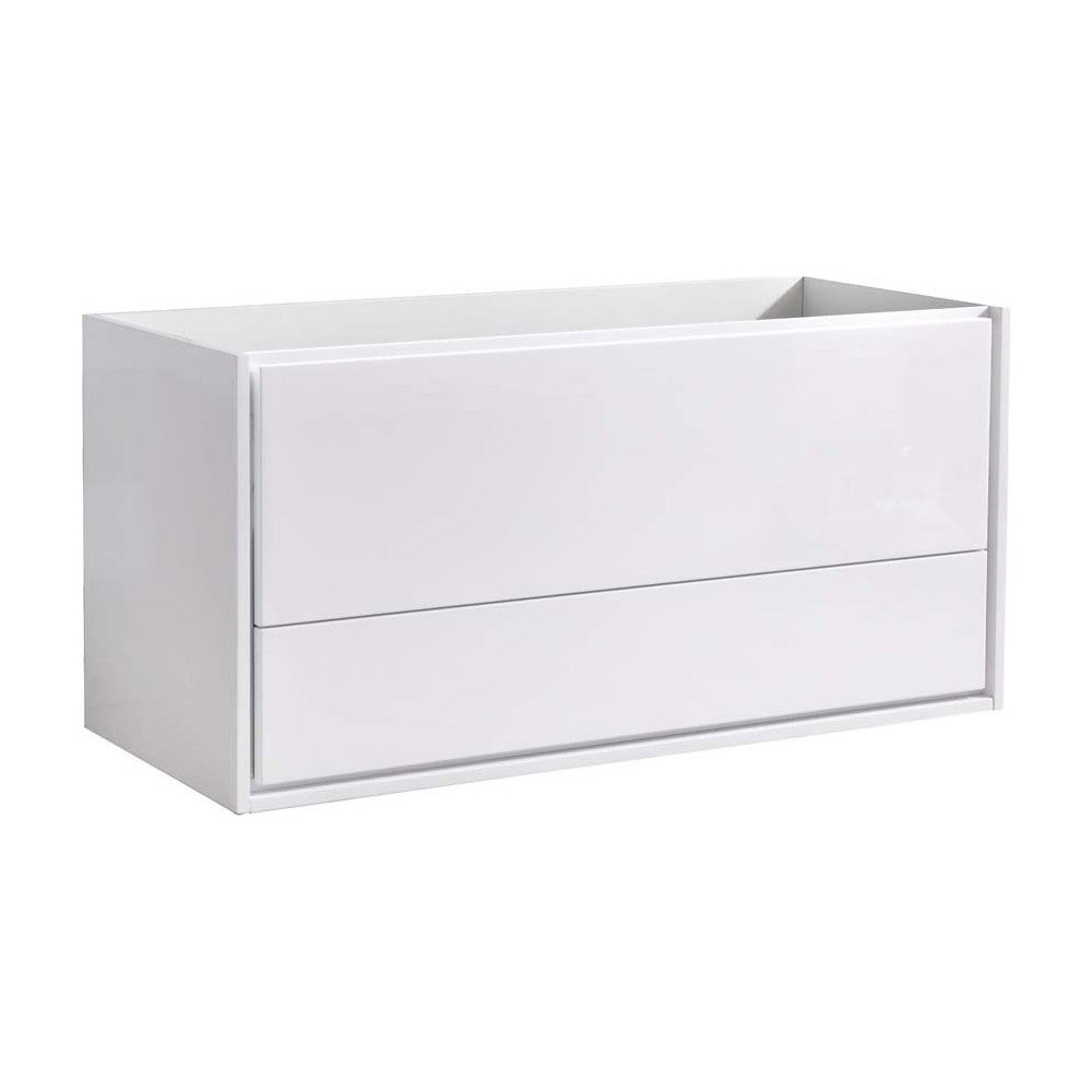 Fresca Catania 48" Glossy White Wall Hung Modern Bathroom Cabinet