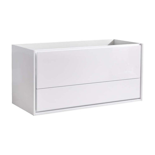Fresca Catania 48" Glossy White Wall Hung Modern Bathroom Cabinet