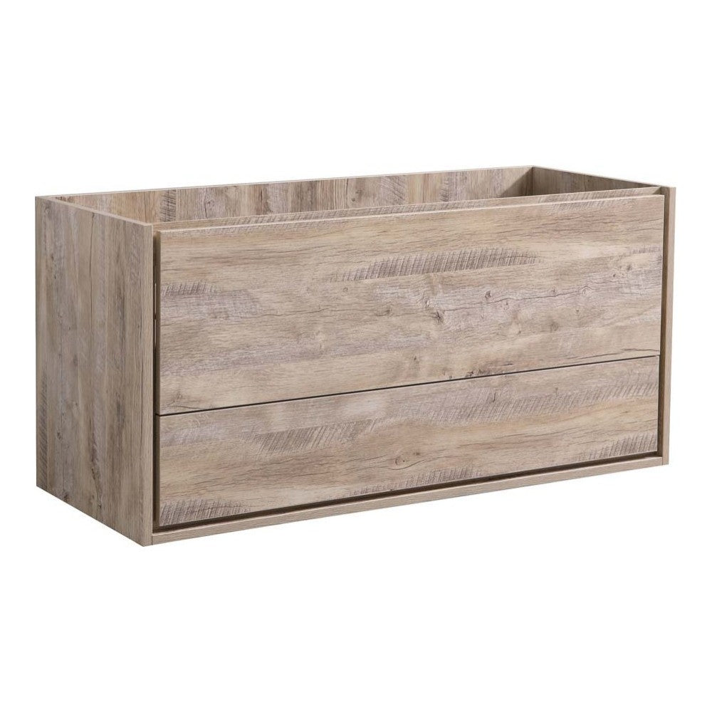 Fresca Catania 48" Rustic Natural Wood Wall Hung Modern Bathroom Cabinet
