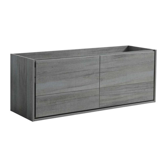 Fresca Catania 60" Ocean Gray Wall Hung Single Sink Modern Bathroom Cabinet