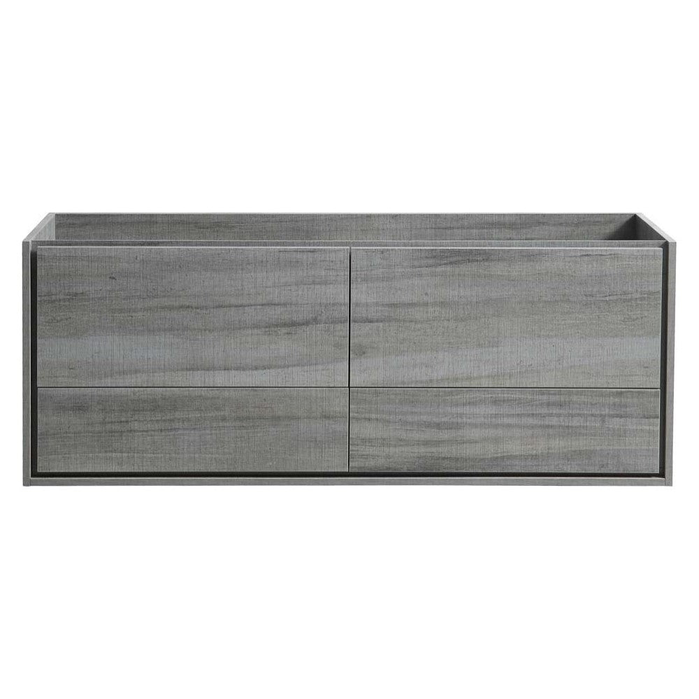 Fresca Catania 60" Ocean Gray Wall Hung Single Sink Modern Bathroom Cabinet
