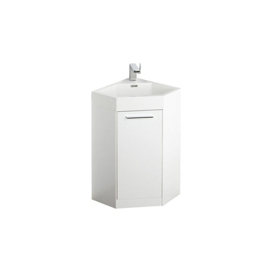 Fresca Coda 18" White Modern Corner Bathroom Vanity