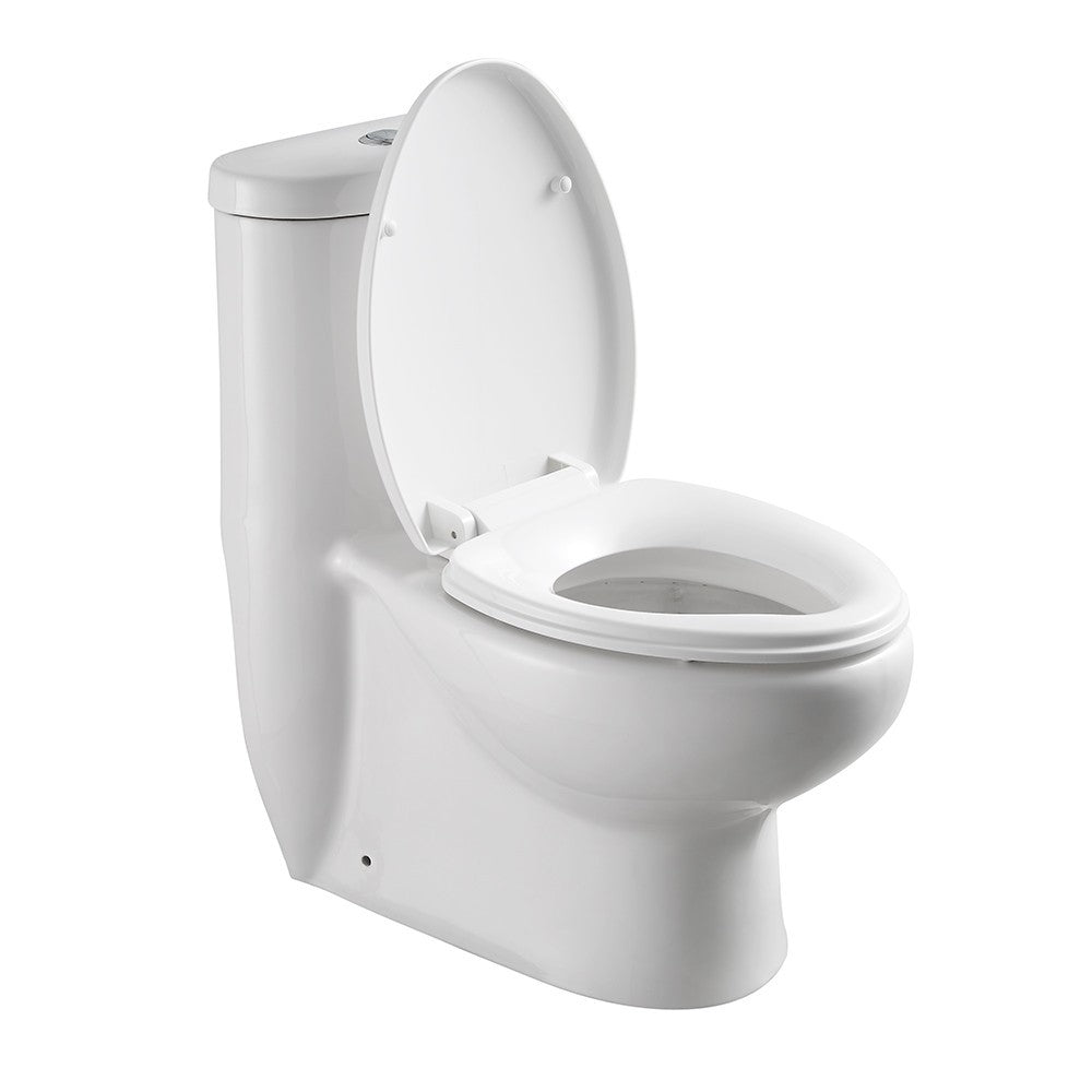 Fresca Delphinus One-Piece Dual Flush Toilet w/ Soft Close Seat