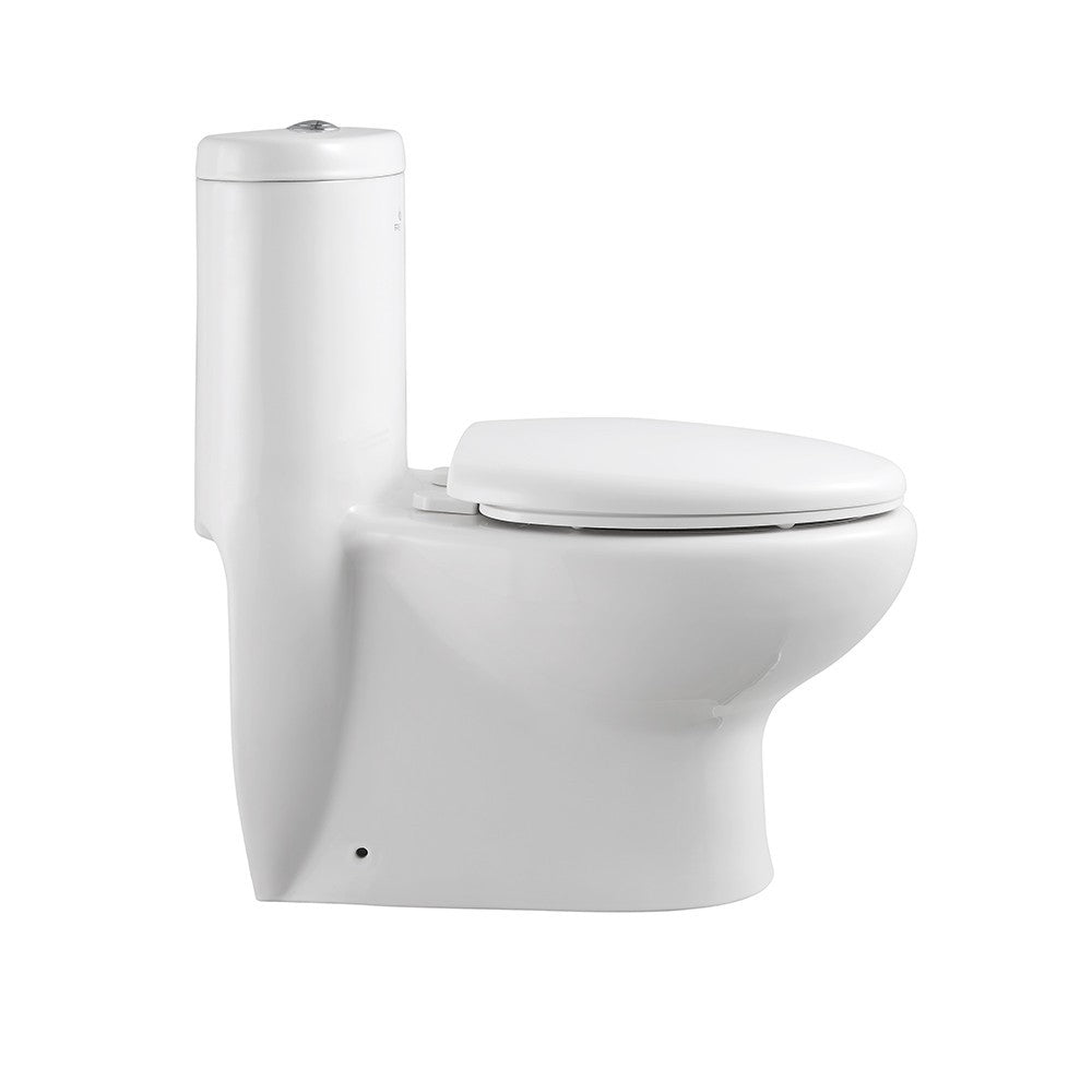 Fresca Delphinus One-Piece Dual Flush Toilet w/ Soft Close Seat