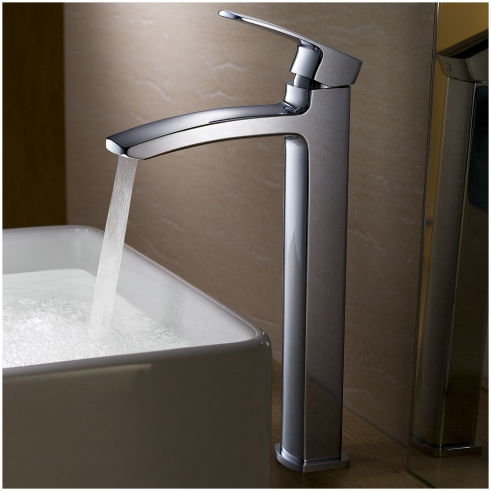 Fresca Fiora Single Hole Vessel Mount Bathroom Vanity Faucet - Chrome