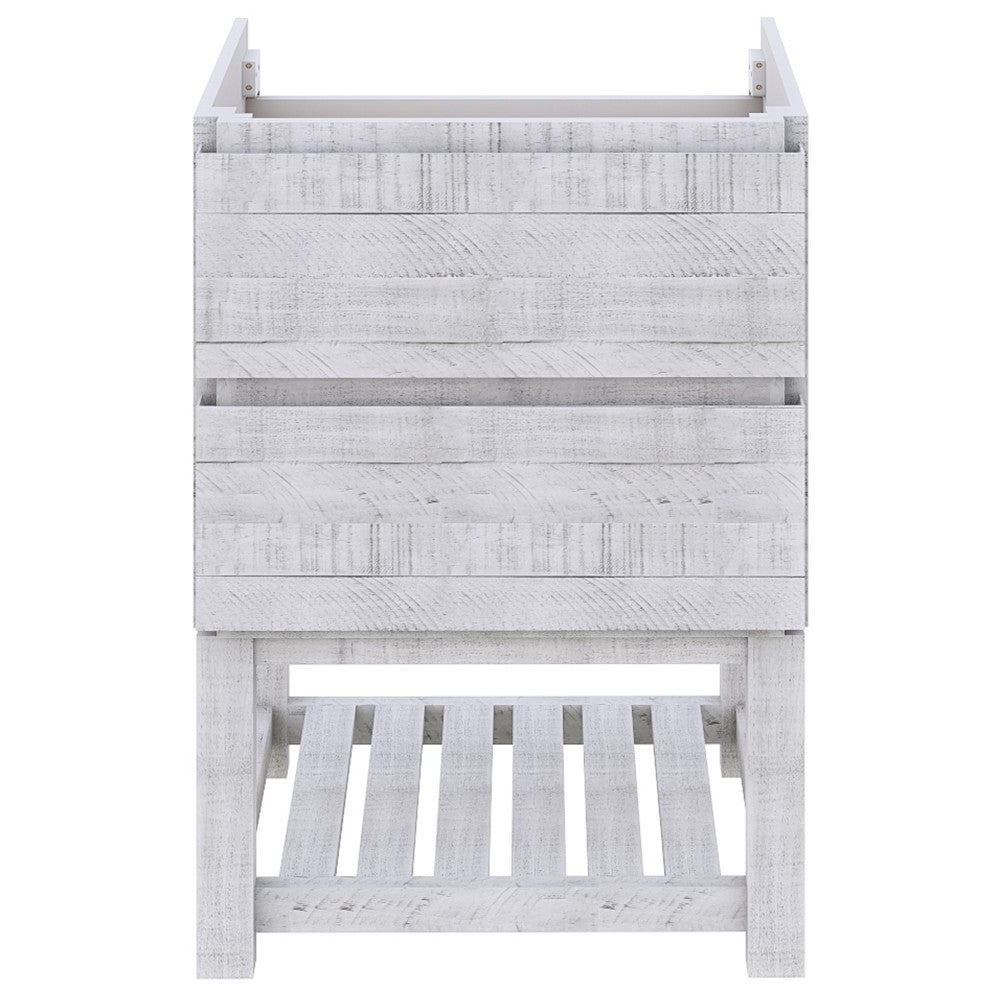 Fresca Formosa 23" Floor Standing Open Bottom Bathroom Cabinet in Rustic White