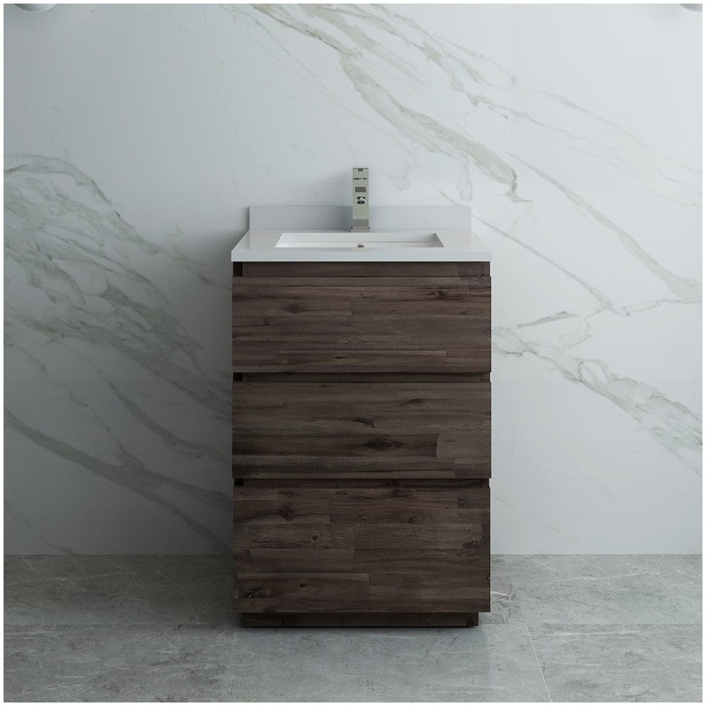 Fresca Formosa 24" Floor Standing Modern Bathroom Cabinet w/ Top & Sink