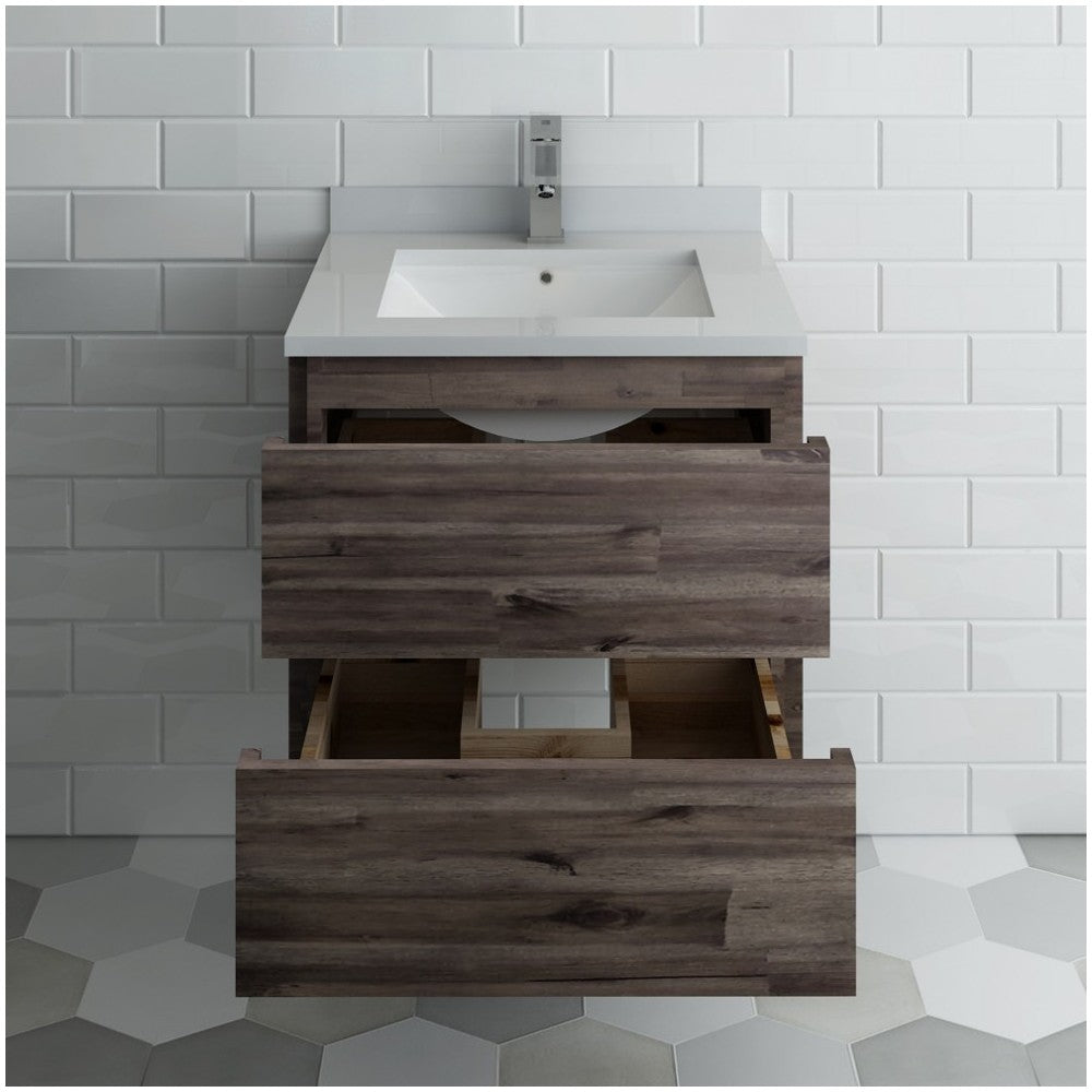 Fresca Formosa 24" Wall Hung Modern Bathroom Cabinet w/ Top & Sink