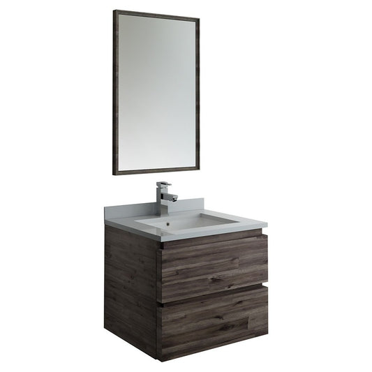 Fresca Formosa 24" Wall Hung Modern Bathroom Vanity w/ Mirror