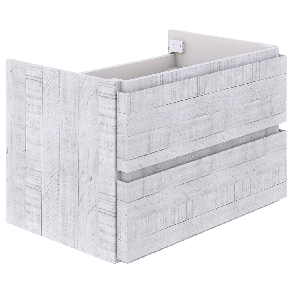 Fresca Formosa 29" Wall Hung Modern Bathroom Cabinet in Rustic White
