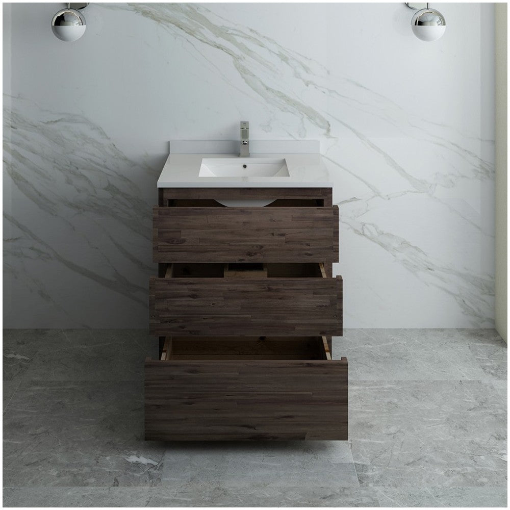 Fresca Formosa 30" Floor Standing Modern Bathroom Cabinet w/ Top & Sink