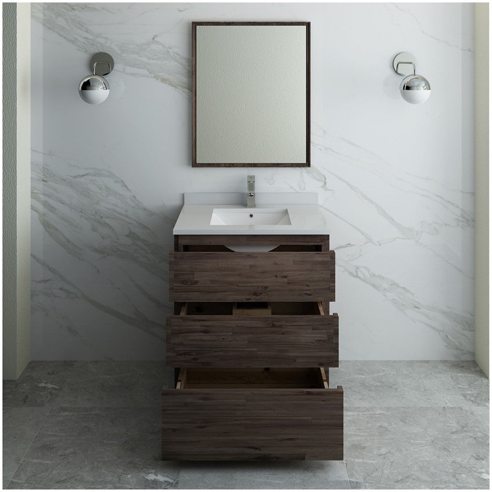 Fresca Formosa 30" Floor Standing Modern Bathroom Vanity w/ Mirror