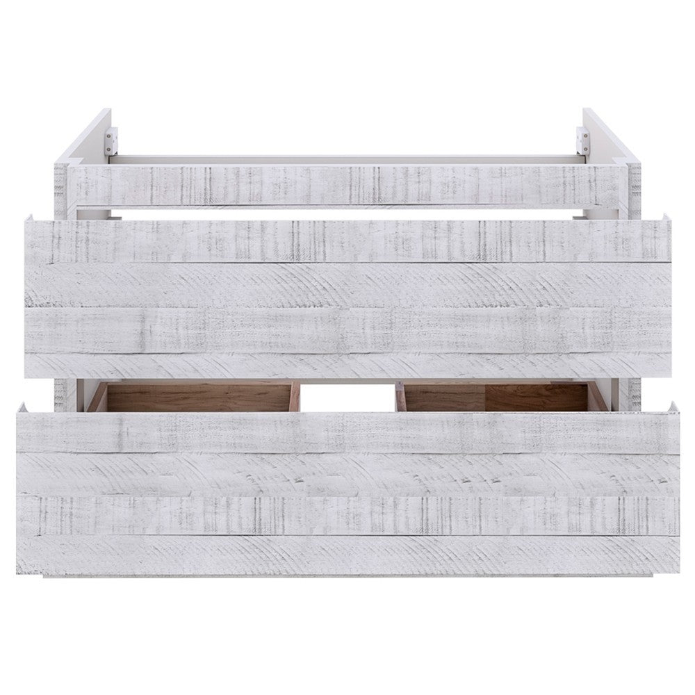 Fresca Formosa 35" Wall Hung Modern Bathroom Cabinet in Rustic White