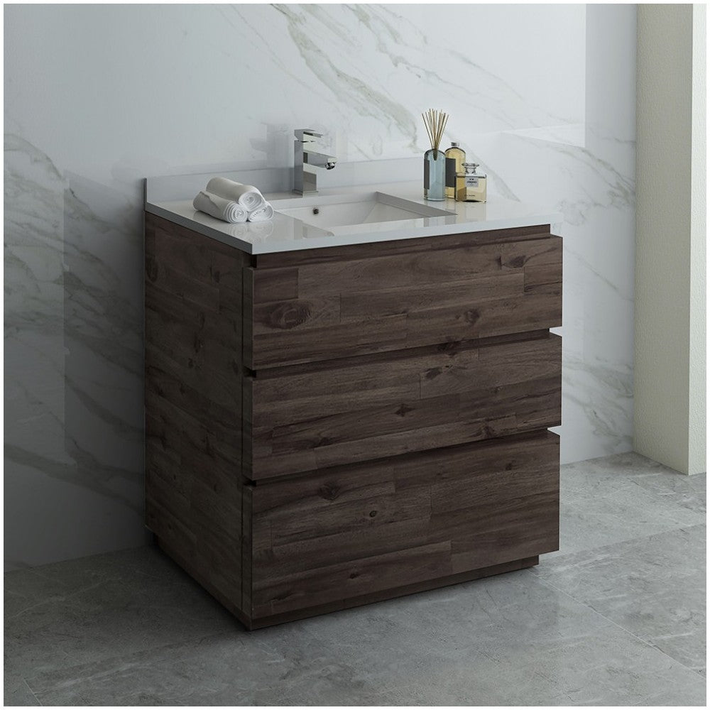 Fresca Formosa 36" Floor Standing Modern Bathroom Cabinet w/ Top & Sink