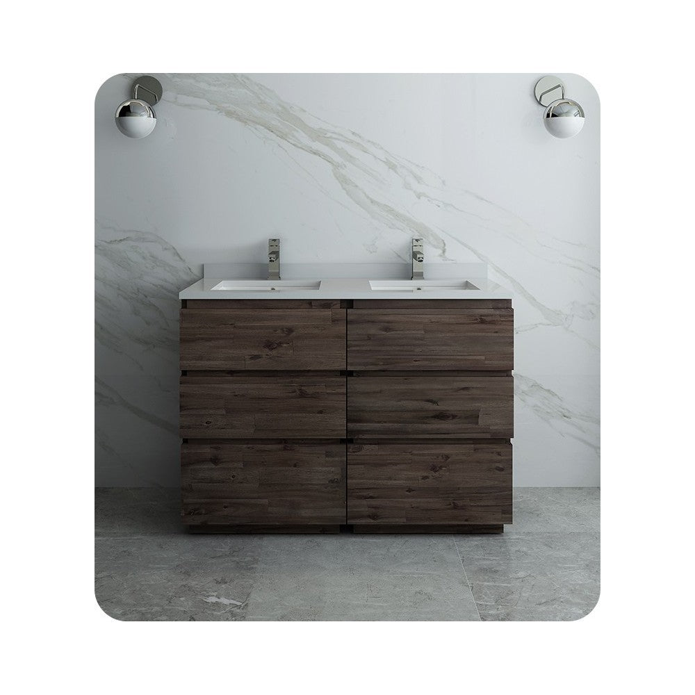 Fresca Formosa 46" Floor Standing Double Sink Modern Bathroom Cabinet