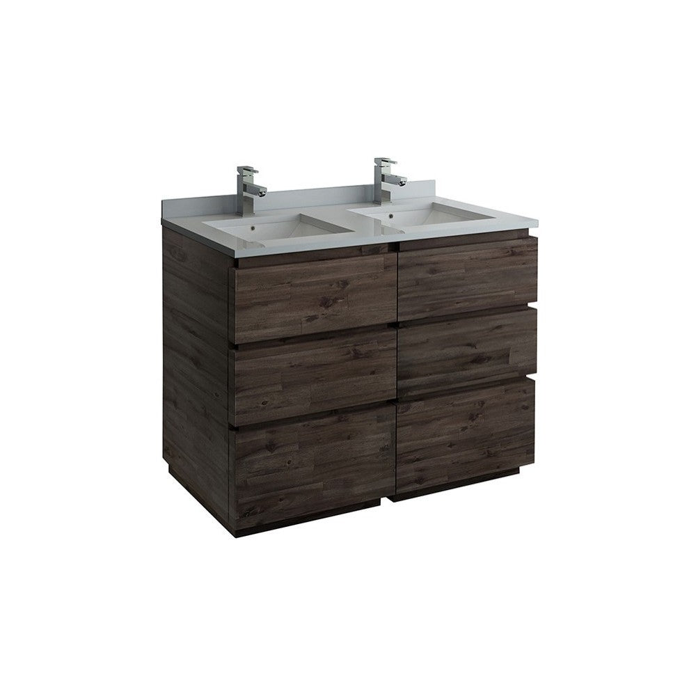 Fresca Formosa 46" Floor Standing Double Sink Modern Bathroom Cabinet