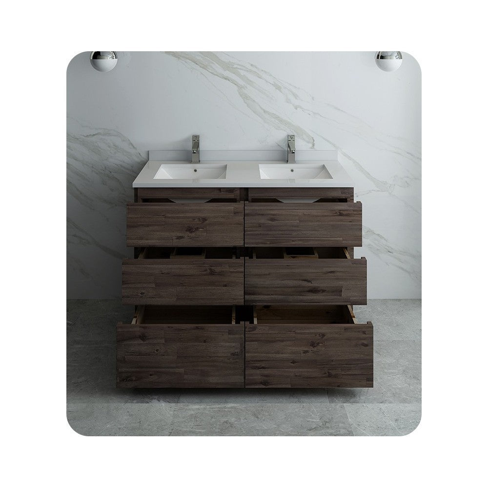 Fresca Formosa 46" Floor Standing Double Sink Modern Bathroom Cabinet