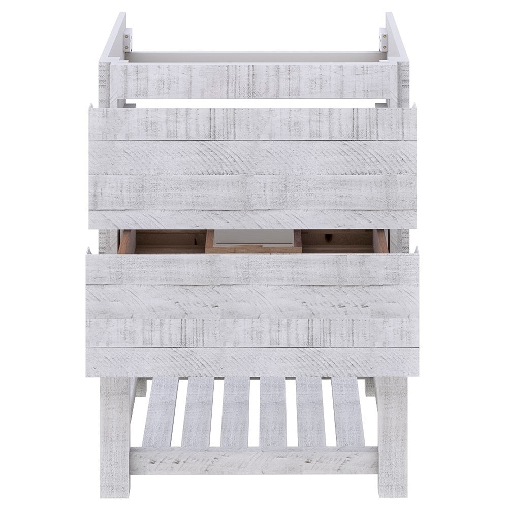 Fresca Formosa 46" Open Bottom Double Sink Bathroom Cabinet in Rustic White