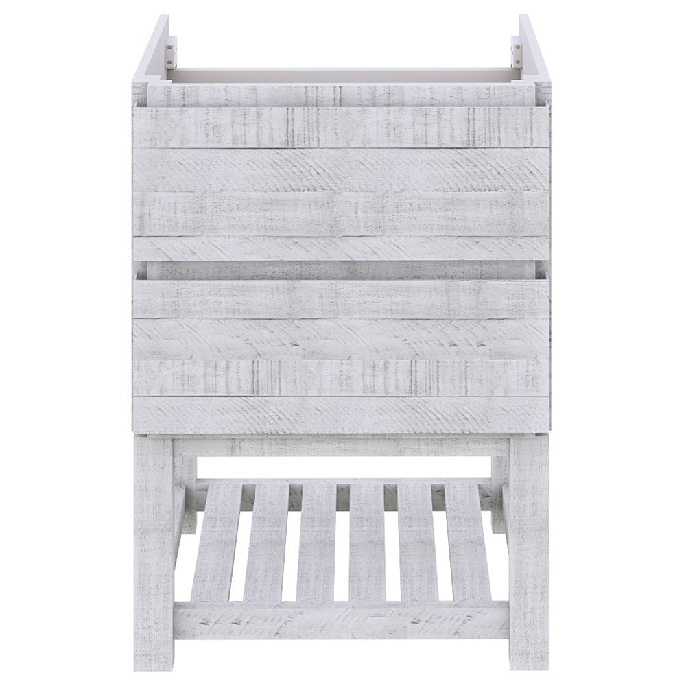 Fresca Formosa 46" Open Bottom Double Sink Bathroom Cabinet in Rustic White