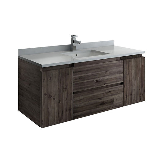Fresca Formosa 48" Wall Hung Modern Bathroom Cabinet w/ Top & Sink