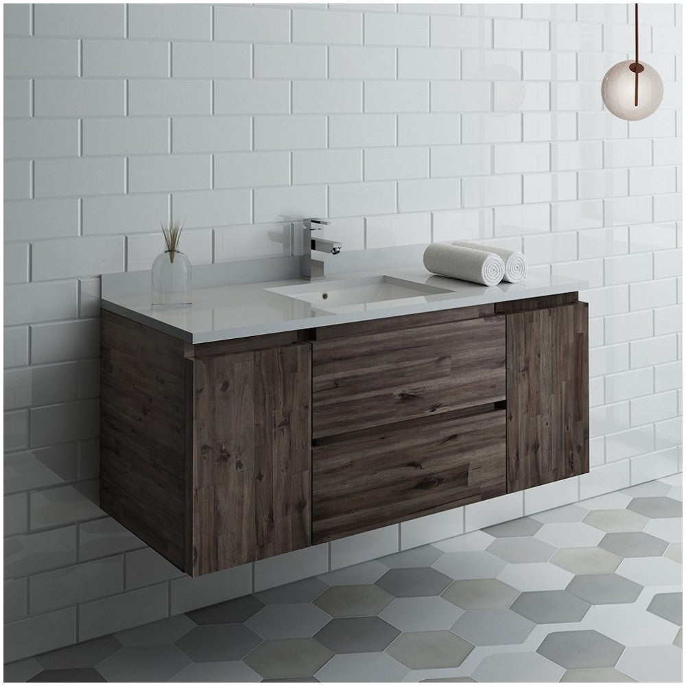 Fresca Formosa 48" Wall Hung Modern Bathroom Cabinet w/ Top & Sink