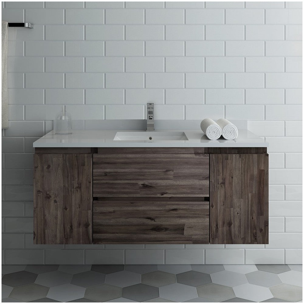 Fresca Formosa 48" Wall Hung Modern Bathroom Cabinet w/ Top & Sink