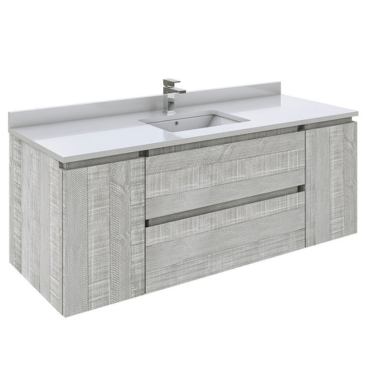 Fresca Formosa 53" Wall Hung Modern Bathroom Cabinet in Ash