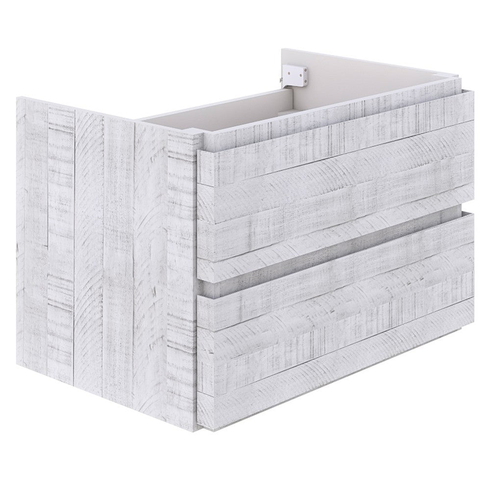Fresca Formosa 53" Wall Hung Modern Bathroom Cabinet in Rustic White