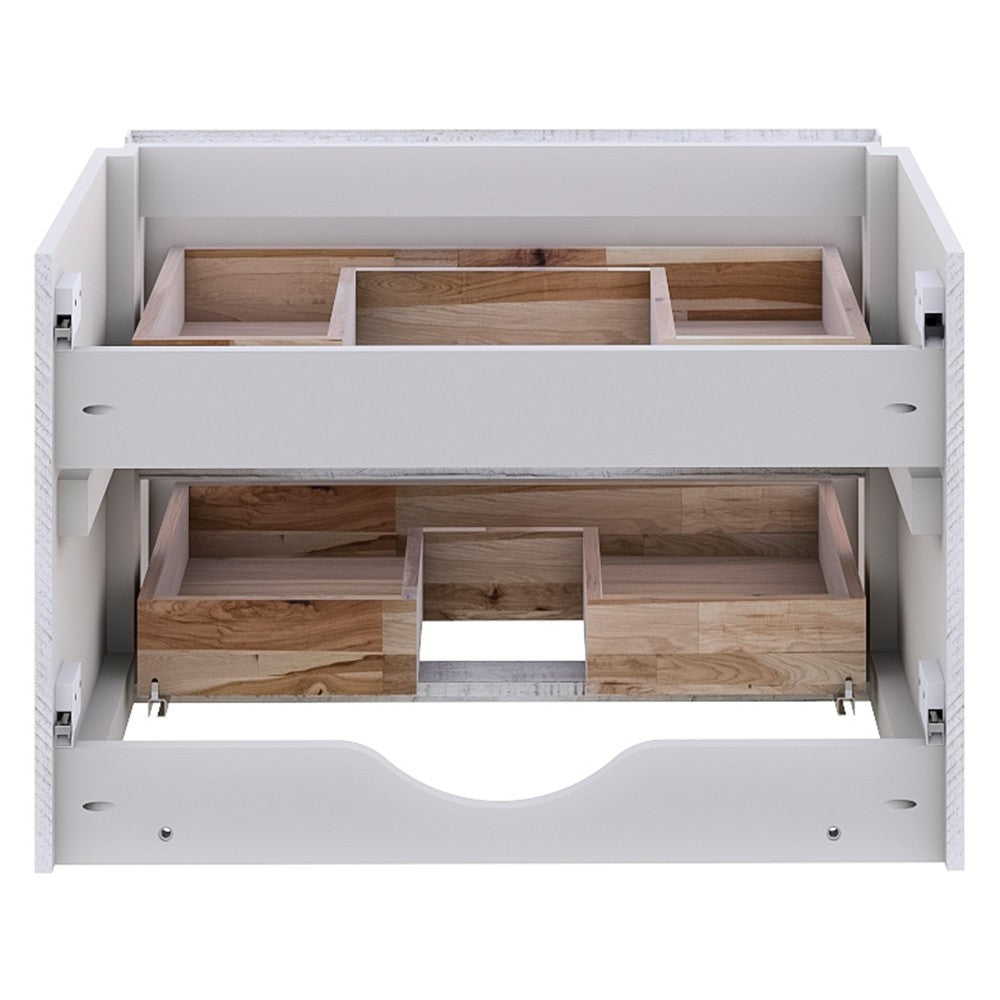 Fresca Formosa 53" Wall Hung Modern Bathroom Cabinet in Rustic White