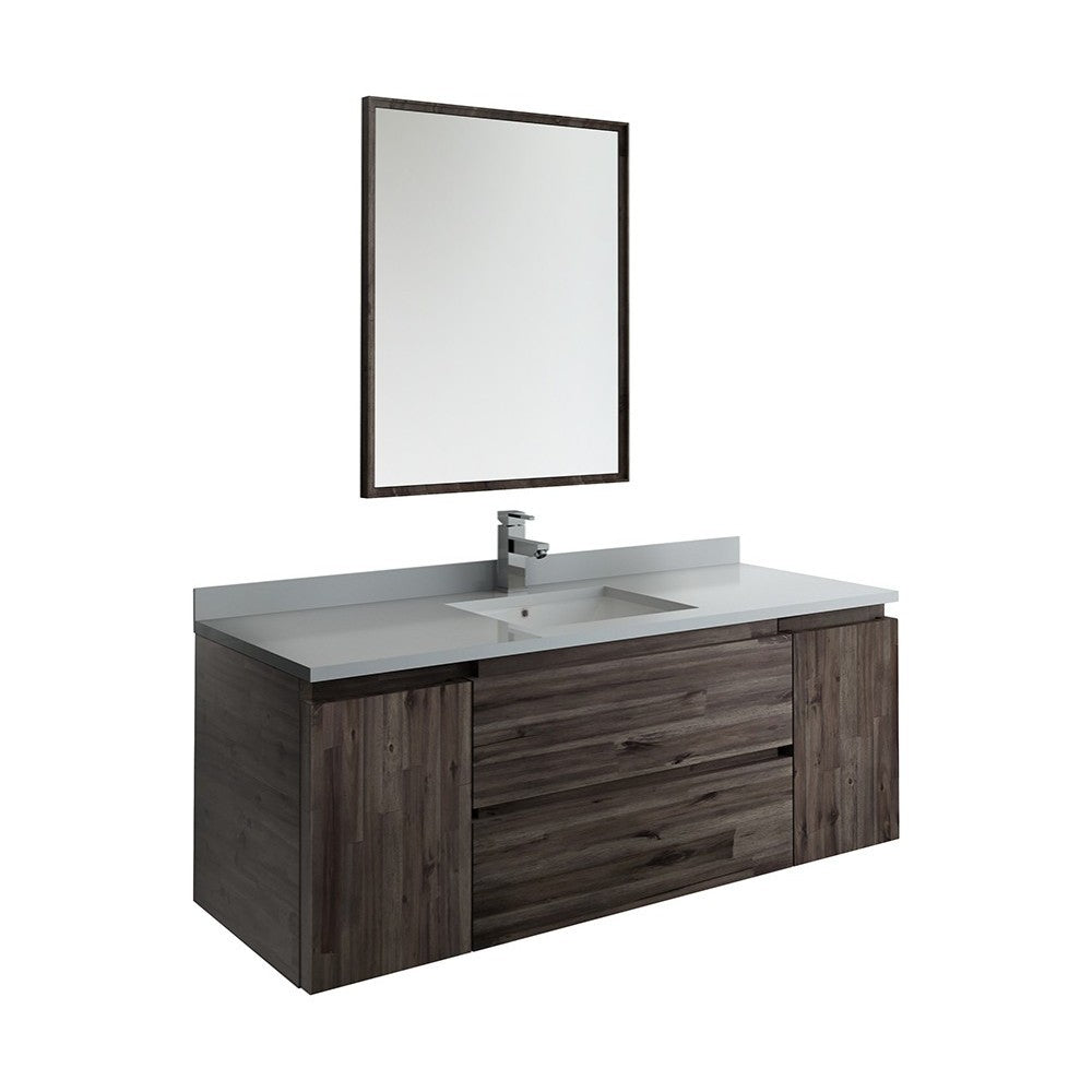 Fresca Formosa 54" Wall Hung Modern Bathroom Vanity w/ Mirror