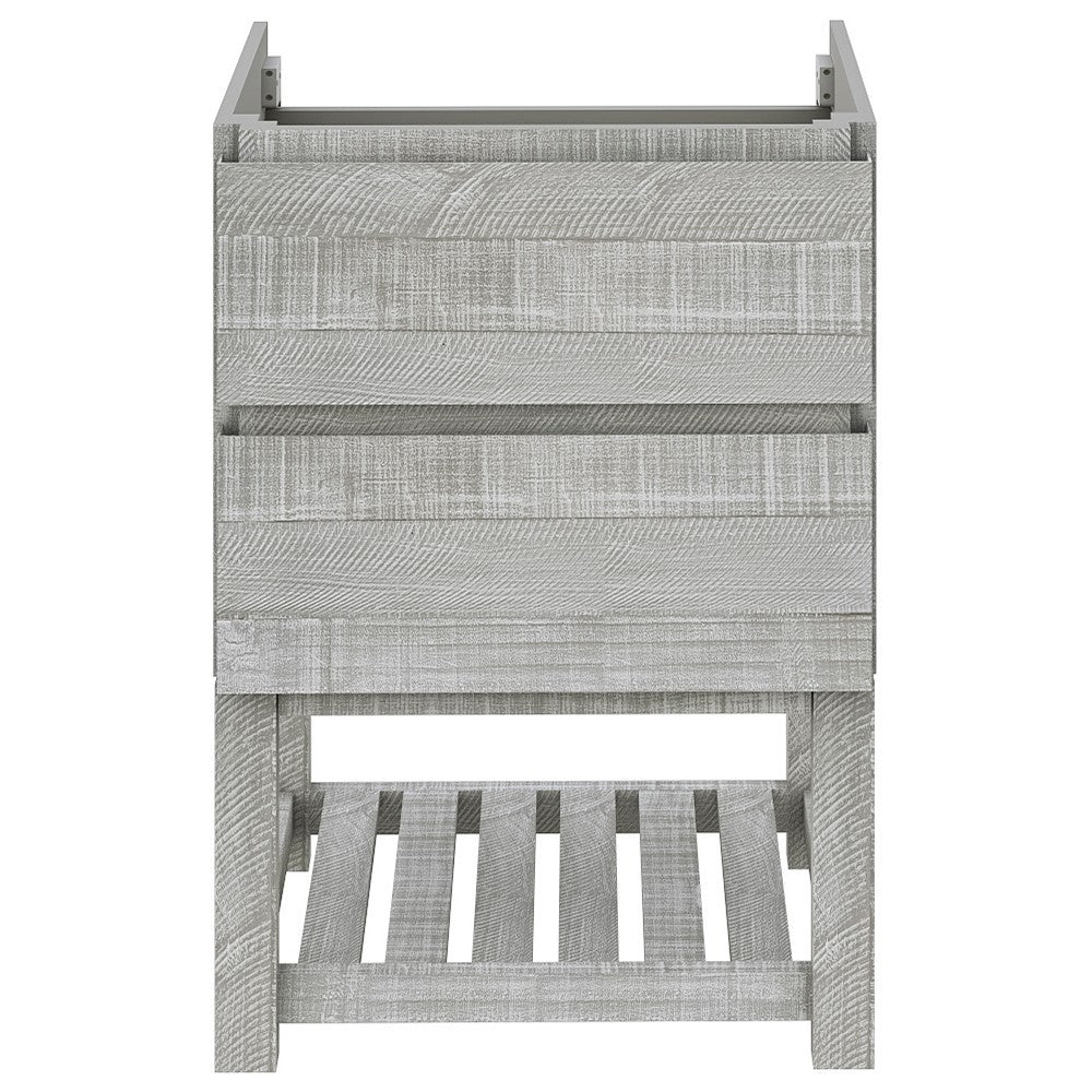 Fresca Formosa 58" Open Bottom Double Sink Bathroom Cabinet in Ash