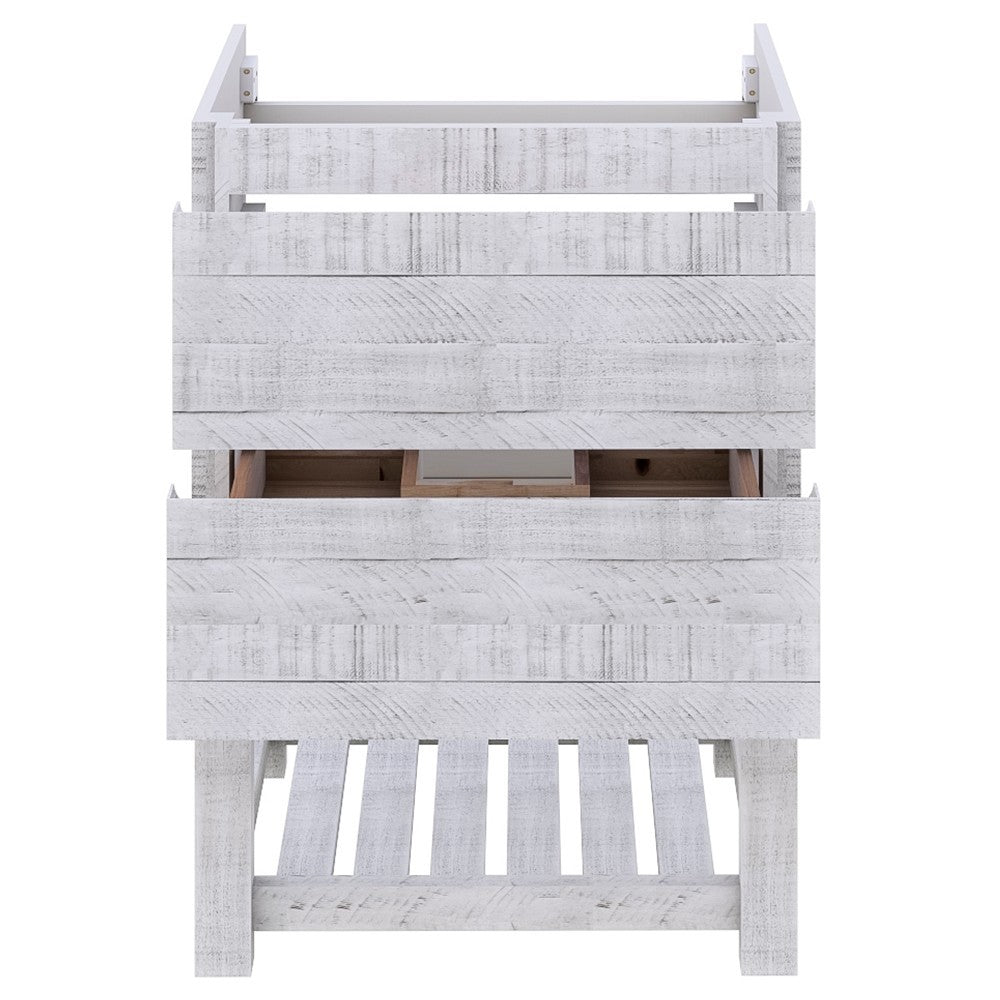 Fresca Formosa 58" Open Bottom Double Sink Bathroom Cabinet in Rustic White