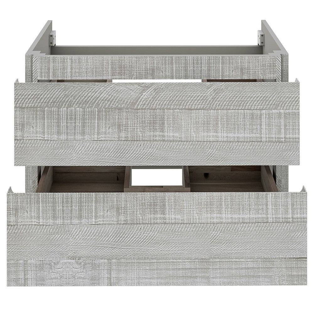 Fresca Formosa 58" Wall Hung Double Sink Bathroom Cabinet in Ash