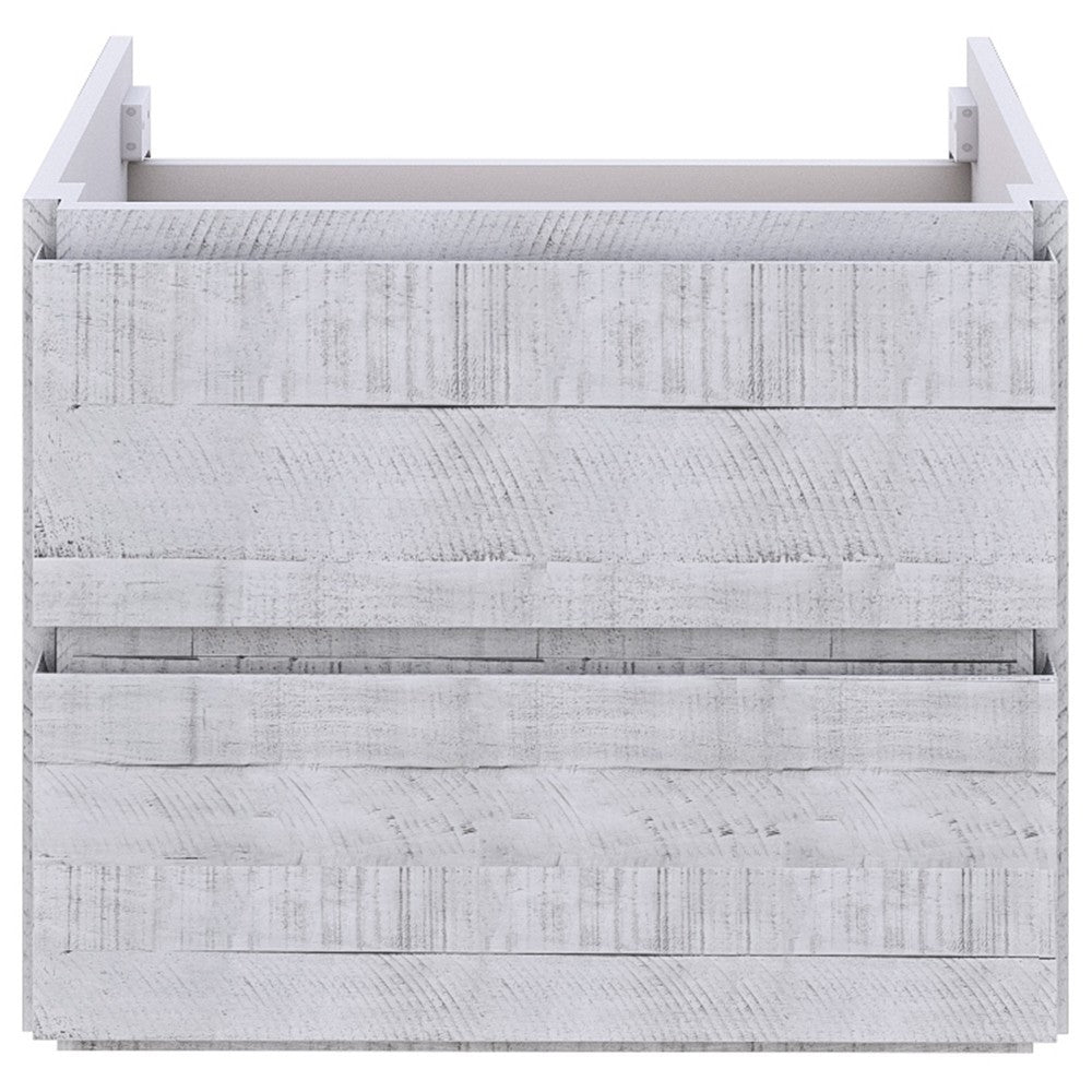 Fresca Formosa 58" Wall Hung Double Sink Modern Bathroom Cabinet in Rustic White