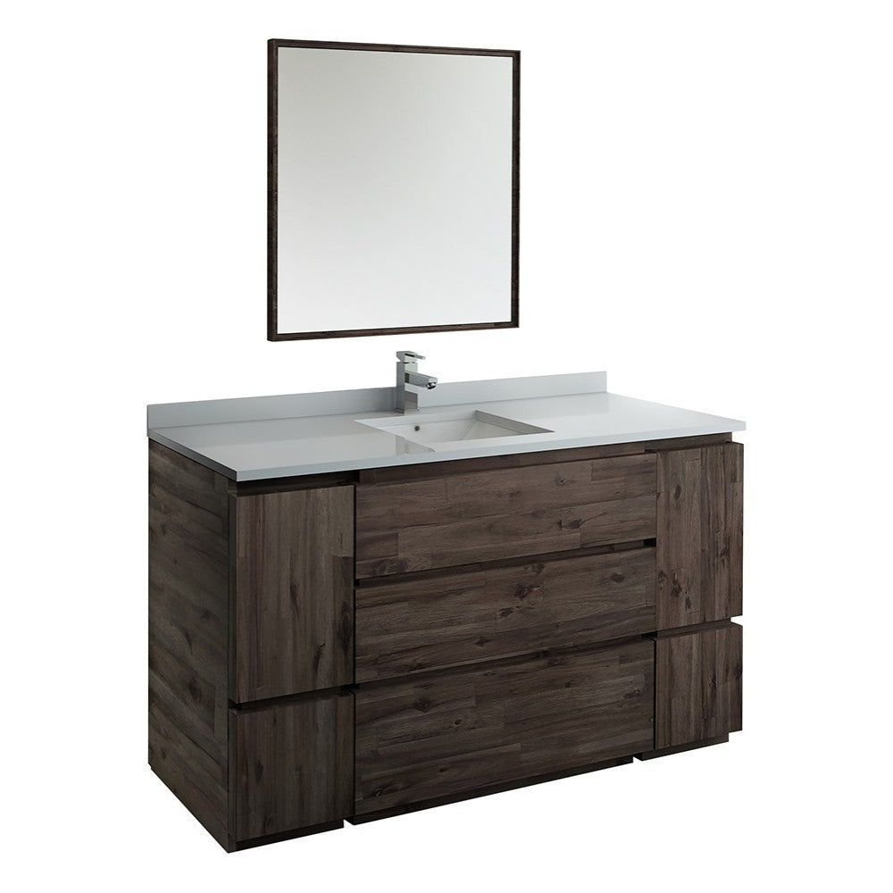 Fresca Formosa 60" Floor Standing Single Sink Modern Bathroom Vanity w/ Mirror