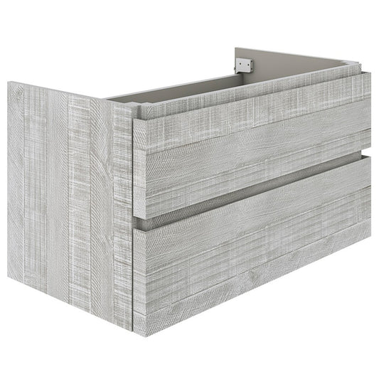 Fresca Formosa 82" Wall Hung Double Sink Modern Bathroom Cabinet in Ash