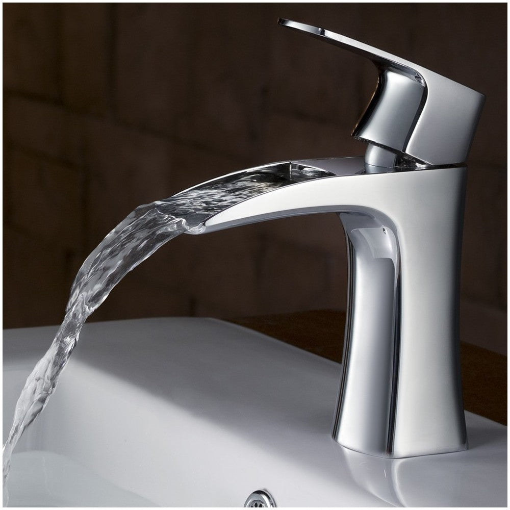 Fresca Fortore Single Hole Mount Bathroom Vanity Faucet - Chrome