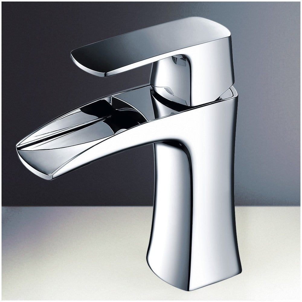 Fresca Fortore Single Hole Mount Bathroom Vanity Faucet - Chrome