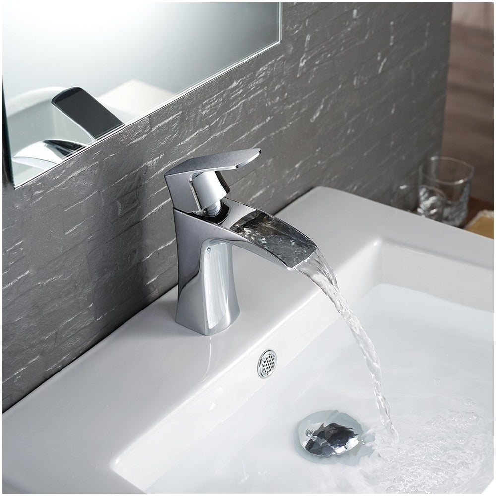 Fresca Fortore Single Hole Mount Bathroom Vanity Faucet - Chrome