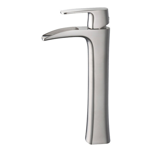 Fresca Fortore Single Hole Vessel Mount Bathroom Vanity Faucet - Brushed Nickel