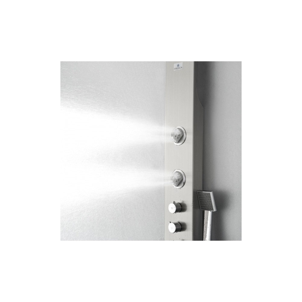 Fresca Geona Stainless Steel (Brushed Silver) Thermostatic Shower Massage Panel