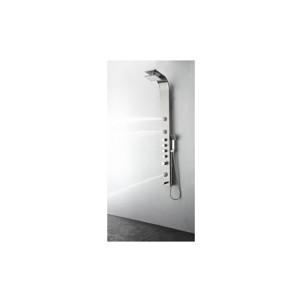 Fresca Geona Stainless Steel (Brushed Silver) Thermostatic Shower Massage Panel