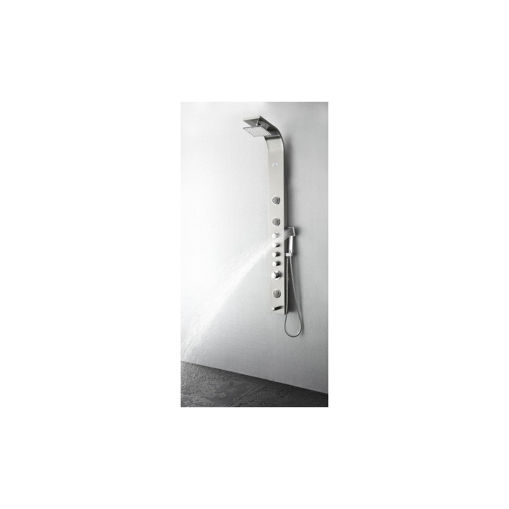 Fresca Geona Stainless Steel (Brushed Silver) Thermostatic Shower Massage Panel