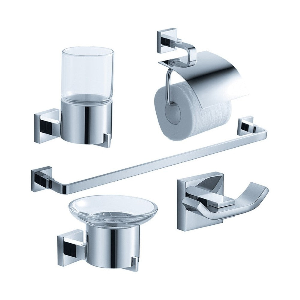 Fresca Glorioso 5-Piece Bathroom Accessory Set - Chrome