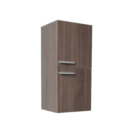 Fresca Gray Oak Bathroom Linen Side Cabinet w/ 2 Storage Areas